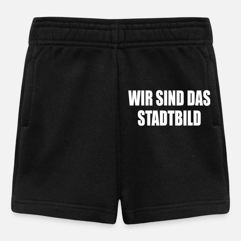 wir sind das stadtbild - Baby Shorts - Schwarz