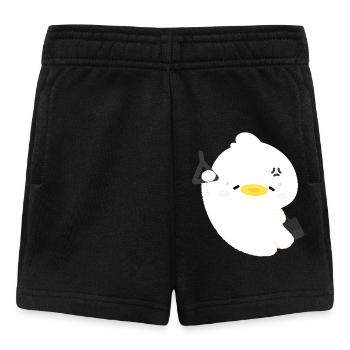 Sleepy Fluffy Duck  - Baby Shorts - black - Front