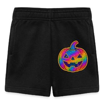 Rainbow Glitter Pumpkin - Baby Shorts - black - Front