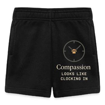 Employé de refuge, bénévole pour le sauvetage des animaux - Short Bébé - noir - Devant