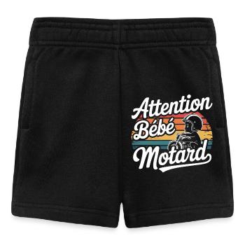Attention Baby Biker - Baby Shorts - black - Front