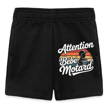 Attention Baby Biker - Baby Shorts - black - Front