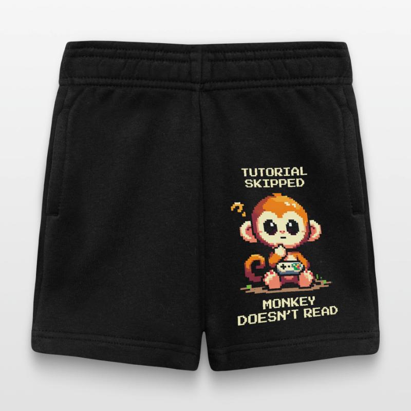 Tutorial skipped – Monkey doesn't read | Noob humor Baby Shorts
