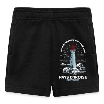 Pays d'Iroise Plus Bel Endroit du Monde Finistère - Short Bébé - noir - Devant