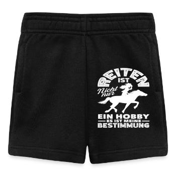 Hobby Bestimmung Pferdemädchen Reiten Ponyfans - Baby Shorts - Schwarz - Vorne