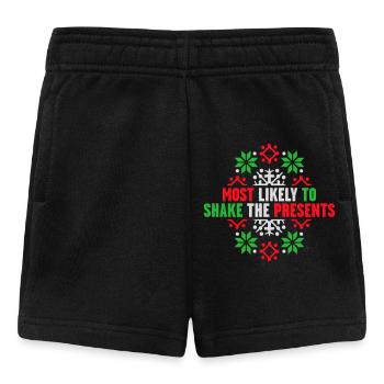 Le plus susceptible de secouer les cadeaux Noël Fun - Short Bébé - noir - Devant
