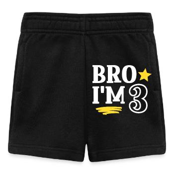Frère j’ai 3 ans Drôle Cool Anniversaire - Short Bébé - noir - Devant