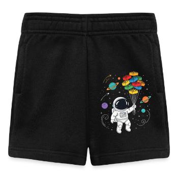 Astronaut Building Blocks Space Brick Builder - Baby Shorts - black - Front