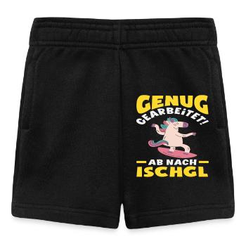 Ischgl Skiurlaub Lustiges Après Ski Alpen Party - Baby Shorts - Schwarz - Vorne