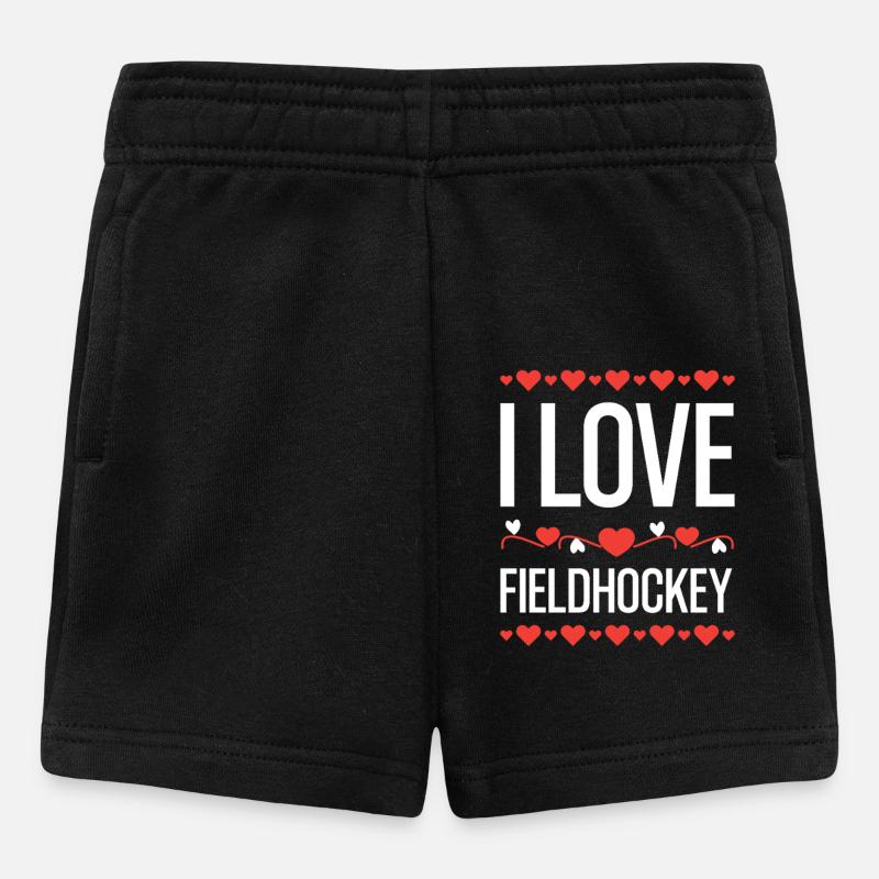 J’adore le hockey sur gazon - Short Bébé - noir
