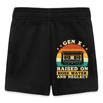 Gen X Hose Water And Neglect Retro Funny Quote - Baby Shorts - black - Front