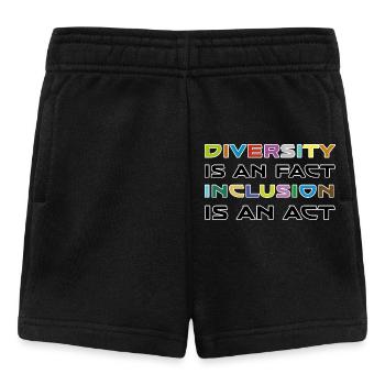 Diversity is a fact, inclusion is action - Baby Shorts - black - Front