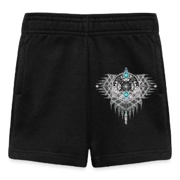 Kunstvolles Ethno-Ornament aus Türkis Elementen - Baby Shorts - Schwarz - Vorne