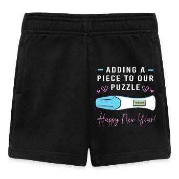 Gender Reveal Neues Jahr - Baby Shorts - Schwarz - Vorne