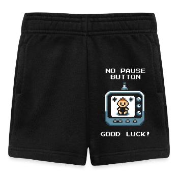 Pas de bouton pause | Parents en mode continu - Short Bébé - noir - Devant