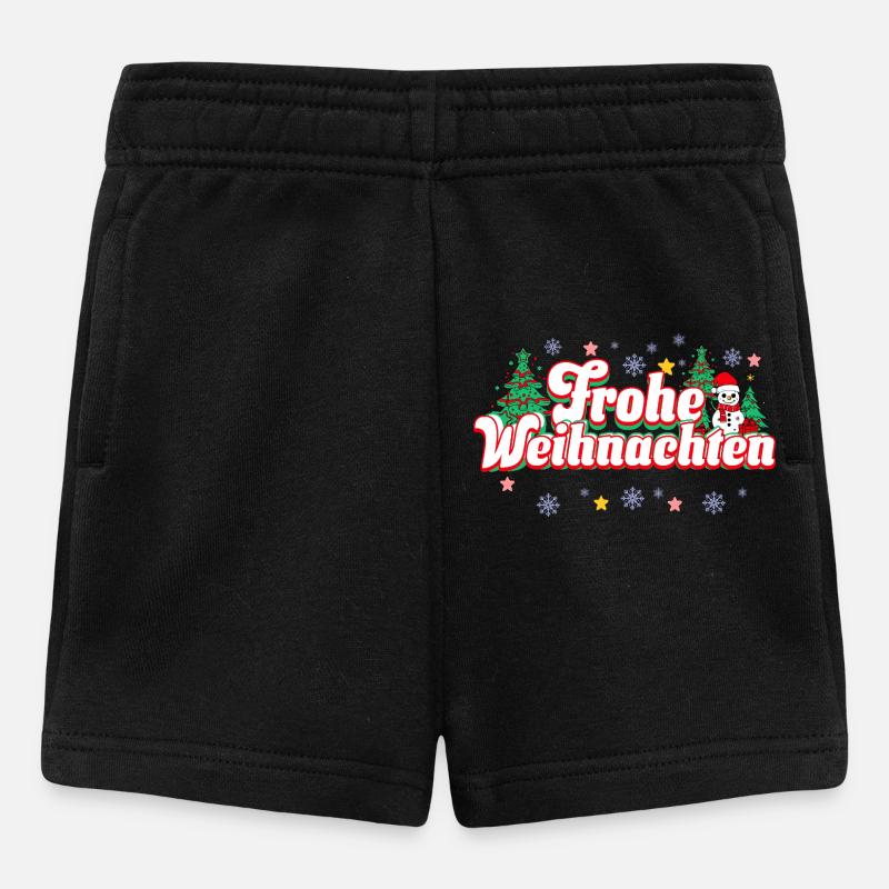 Frohe Weihnachten - Baby Shorts - Schwarz