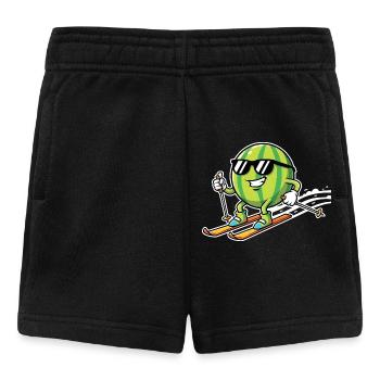 Wassermelone Auf Skiern Mit Sonnenbrille - Baby Shorts - Schwarz - Vorne