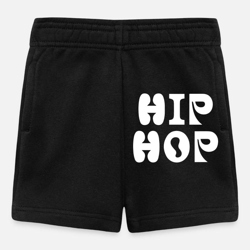 Écusson typographique hip-hop audacieux - Short Bébé - noir