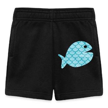 Écailles de Poisson Motif Mer Maritime Océan Hambourg - Short Bébé - noir - Devant