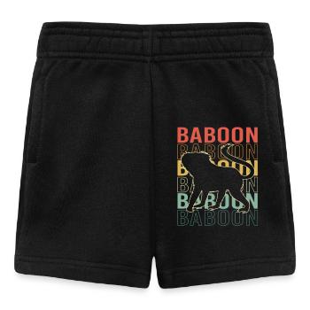 Baboon Baboon Primate Monkey Monkey - Baby Shorts - black - Front