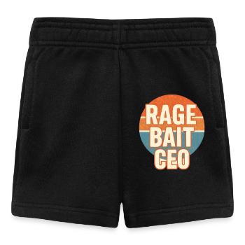 Rage Bait CEO Retro Lustiges Wort - Baby Shorts - Schwarz - Vorne