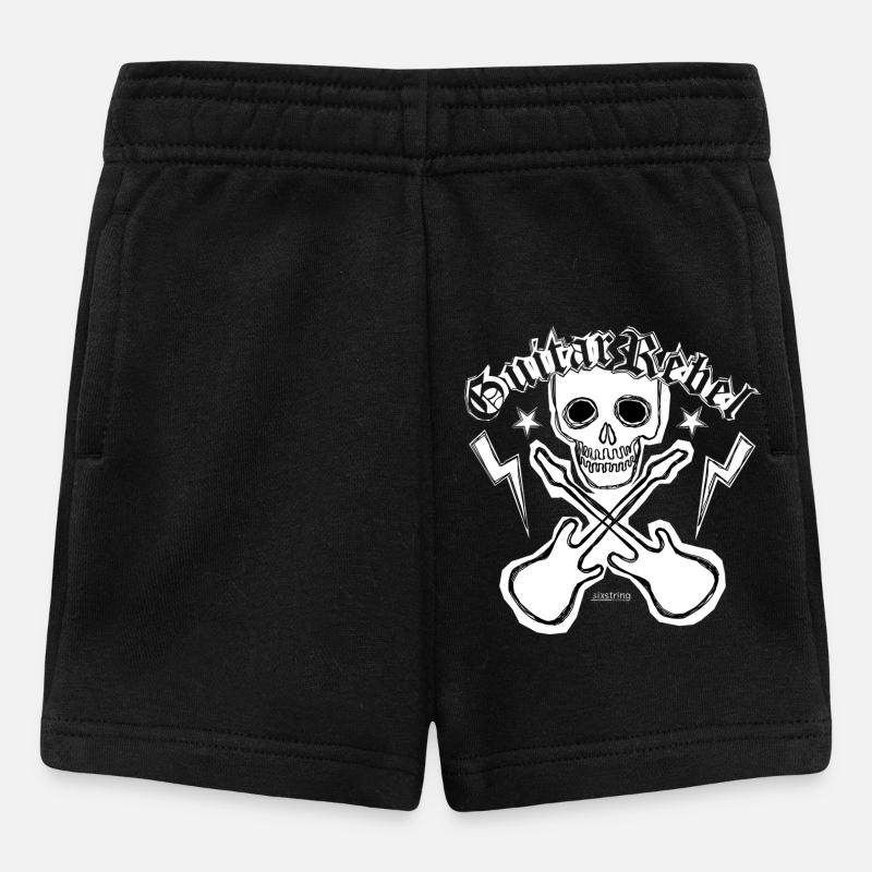 Guitar Rebel - Patchstyle - Baby Shorts - Schwarz