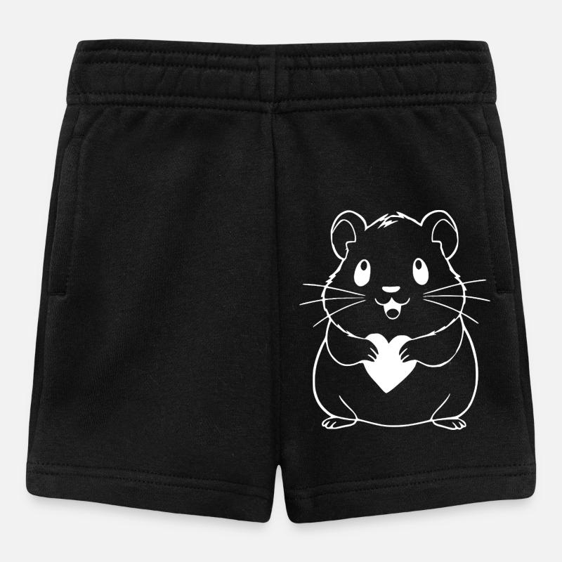 T-shirt hamster Cadeau - Short Bébé - noir