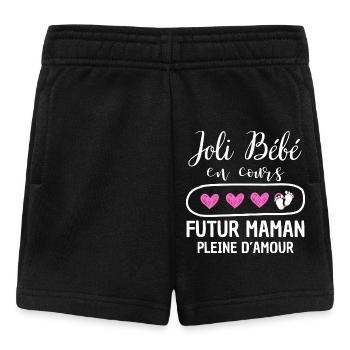 Humor Paar Schwangerschaft - Pretty Baby In Progress Zukunft - Baby Shorts - Schwarz - Vorne
