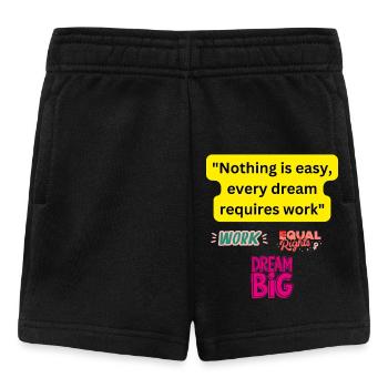 Rêver Grand, Travailler Fort - Short Bébé - noir - Devant