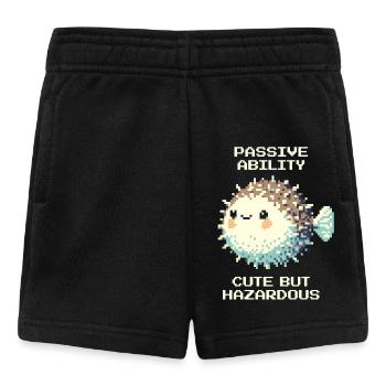 Passiv: süß, doch gefährlich | Kugelfisch - Baby Shorts - black - Front
