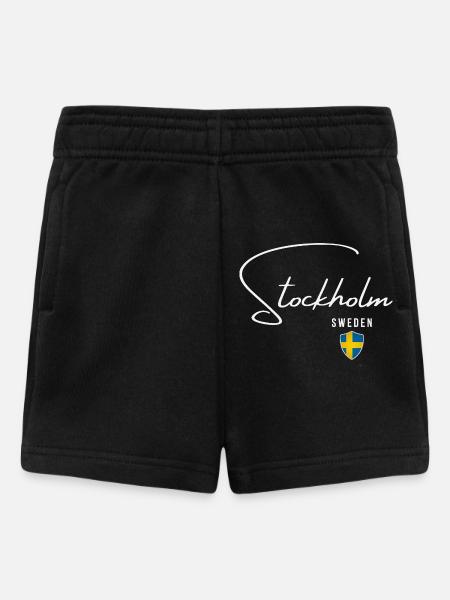 Stockholm, Suède, design minimaliste élégant - Short Bébé - noir