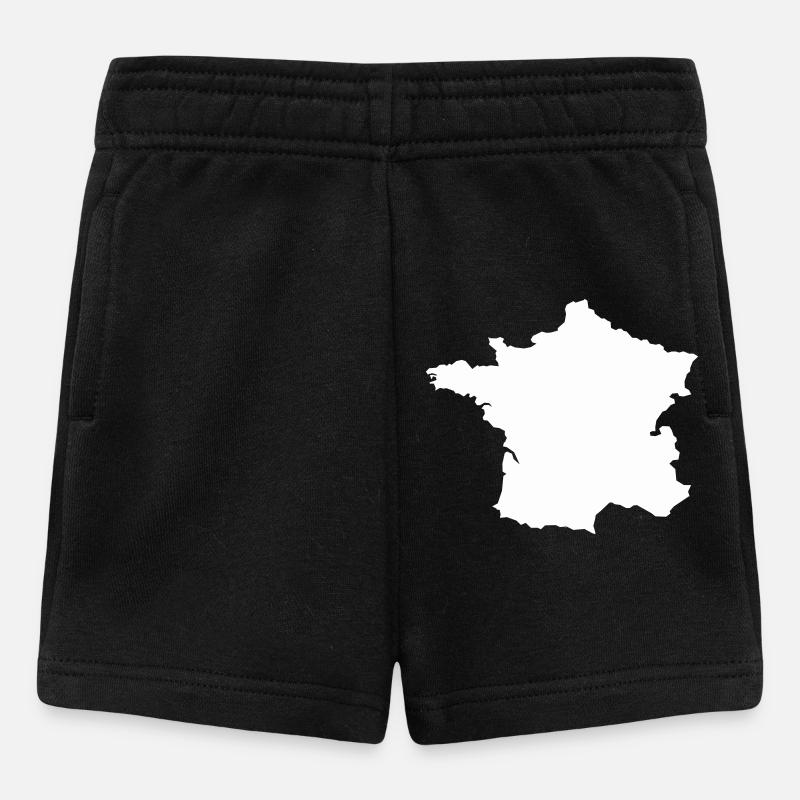 Carte Française Silhouette - Short Bébé - noir