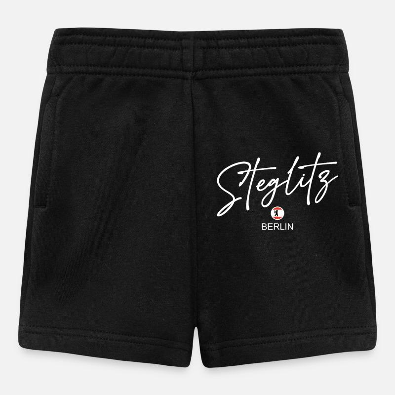 Steglitz - Berlin Flag - Berlin Bear - Baby Shorts - black