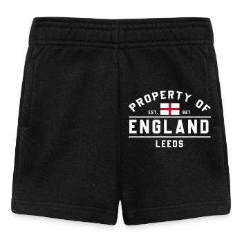 England Leeds Flagge Design im Grafikstil - Baby Shorts - Schwarz - Vorne