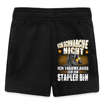 Forklift Stacker - Baby Shorts - black - Front