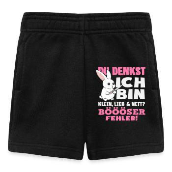 Böser Fehler Kleine Hase - Baby Shorts - Schwarz - Vorne