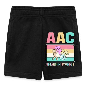 AAC Communication SLP Langue des signes - Short Bébé - noir - Devant