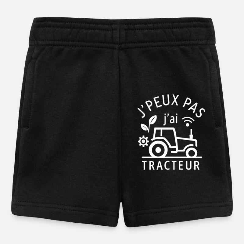 J'peux pas jai tracteur - Short Bébé - noir
