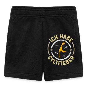 Nordsee Urlaub HABE SYLT FIEBER Lustiges - Baby Shorts - Schwarz - Vorne