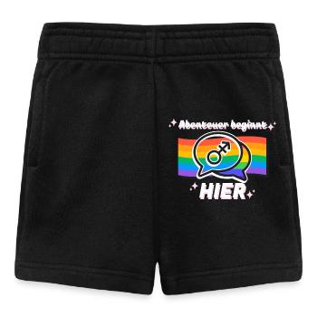Abenteuer beginnt hier Pride Symbol - Baby Shorts - Schwarz - Vorne