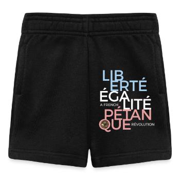 Liberté Égalité Pétanque, la french Révolution  - Short Bébé - noir - Devant