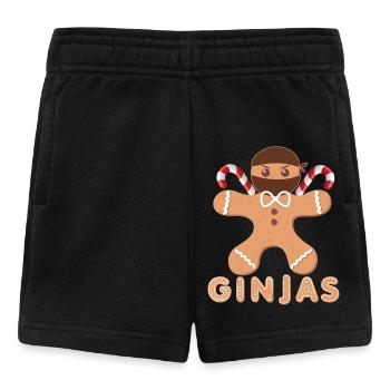 Masked gingerbread with frosting - Baby Shorts - black - Front