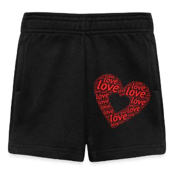 Cœur typographique amour - Short Bébé - noir - Devant