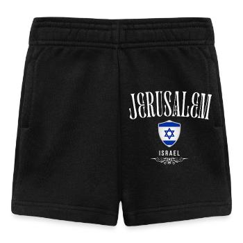 Souvenir Jerusalem, ich liebe Jerusalem - Baby Shorts - Schwarz - Vorne