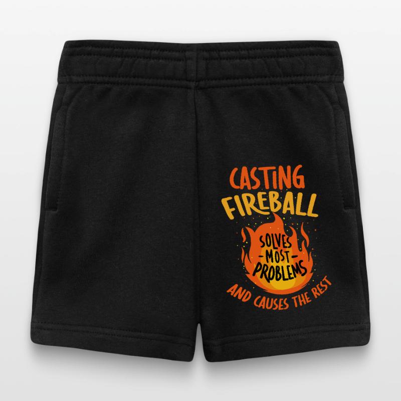 Casting Fireball Solves Problems RPG Gaming  Baby Shorts