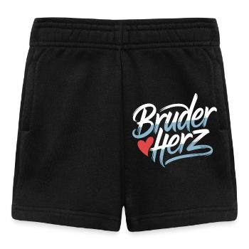 Bruderherz Brüder Großer Bro Spruch Kleiner Bruder - Baby Shorts - Schwarz - Vorne