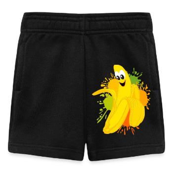 Explosion de couleur banane joyeuse - Short Bébé - noir - Devant