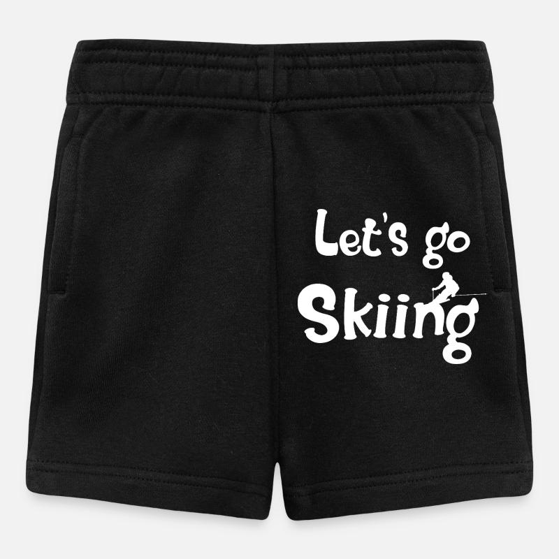Bold ski lover - Baby Shorts - black