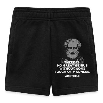 Citation d’Aristote Portrait : Génie et folie - Short Bébé - noir - Devant