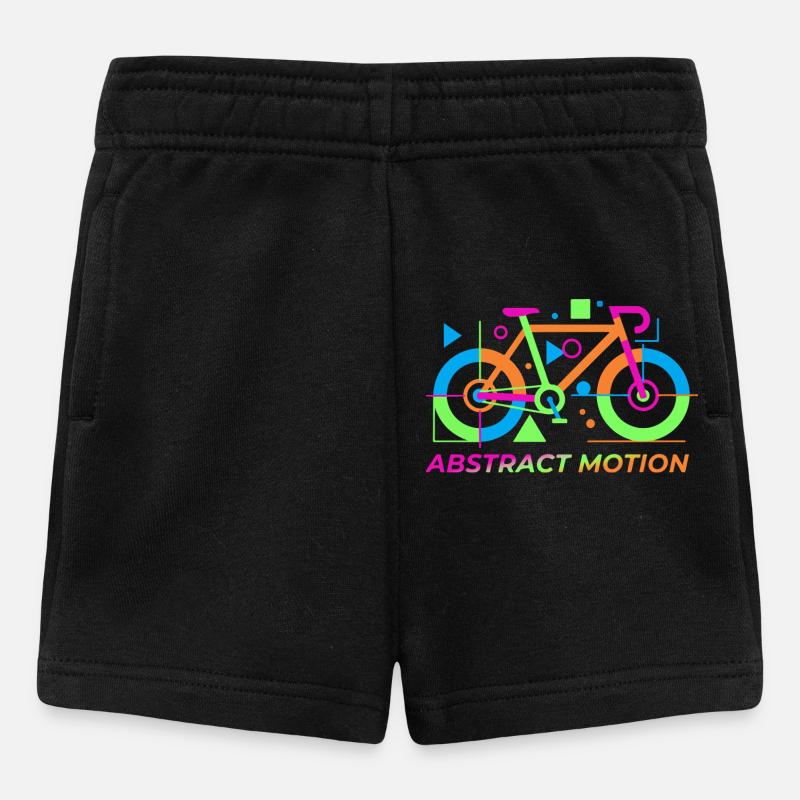 Mouvement abstrait néon du vélo - Short Bébé - noir